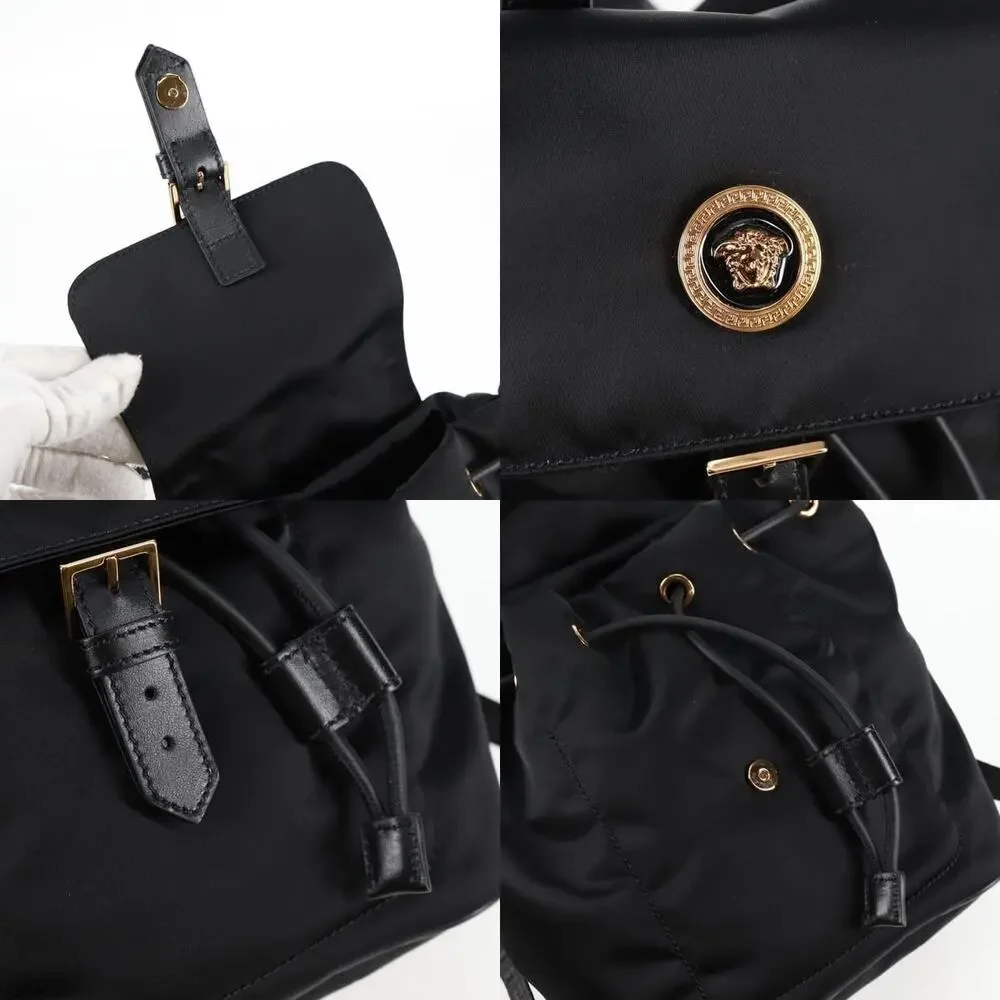 Versace Nylon Backpack Black